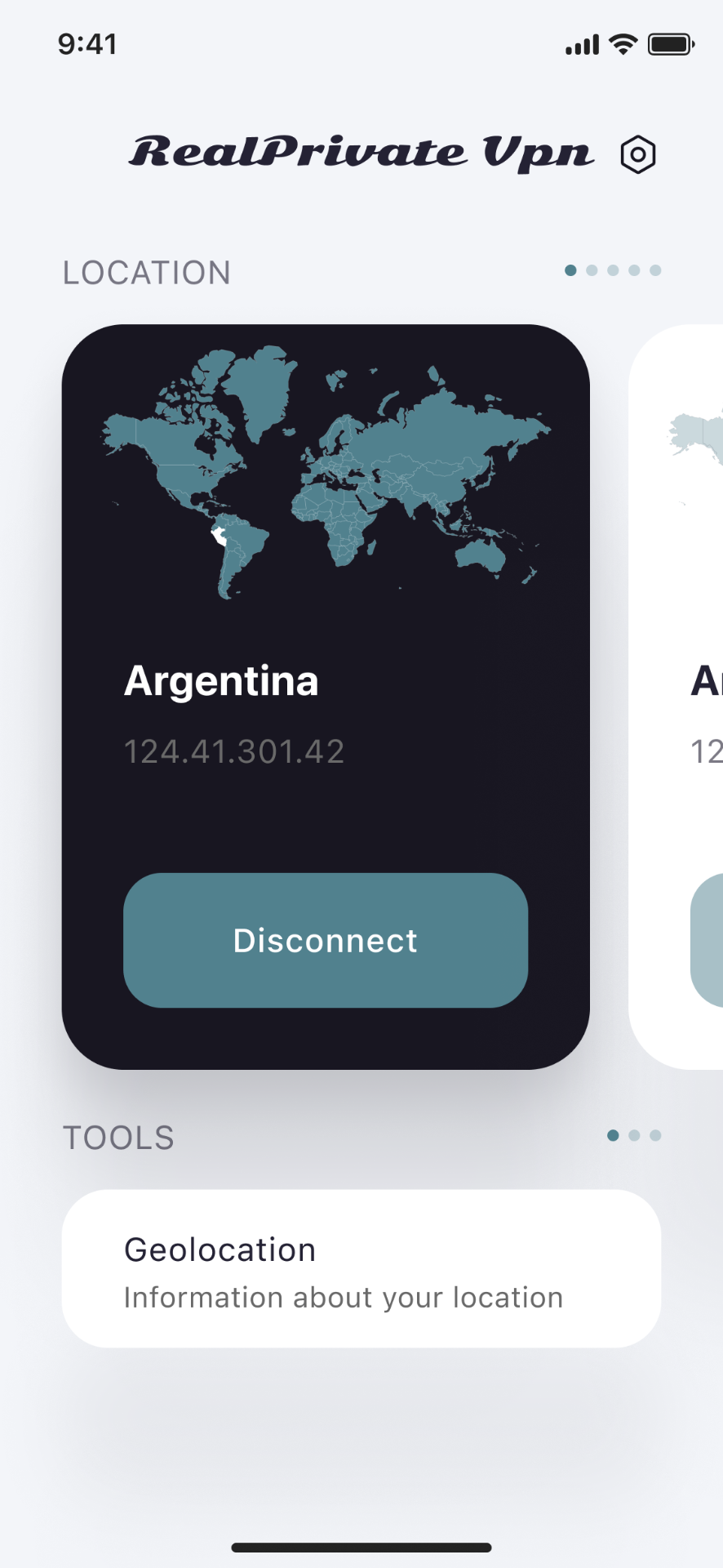 RealPrivate VPN Pro interface