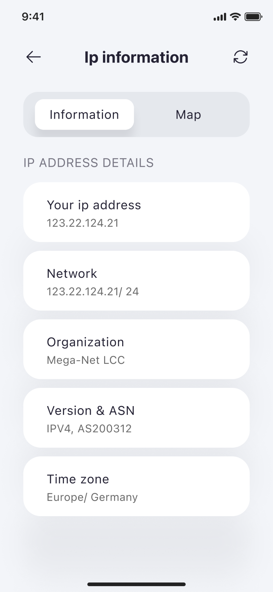Detailed IP information