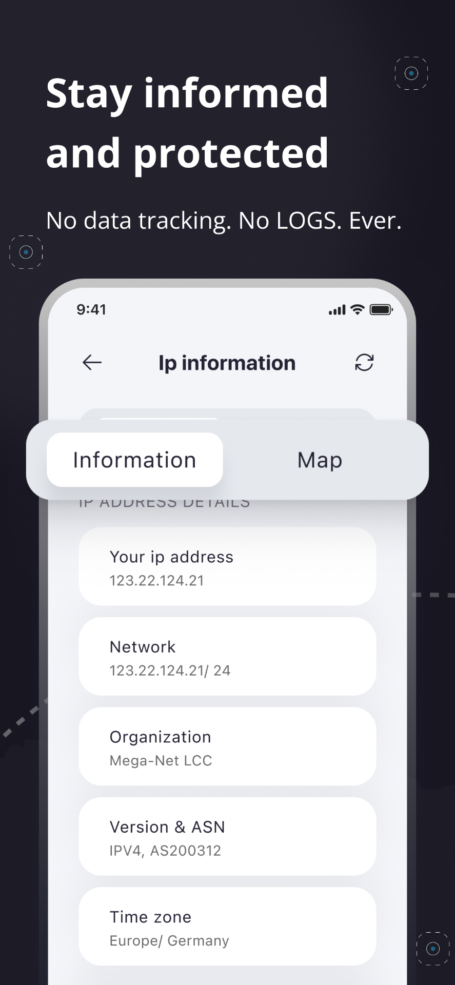 No data tracking. Ever.